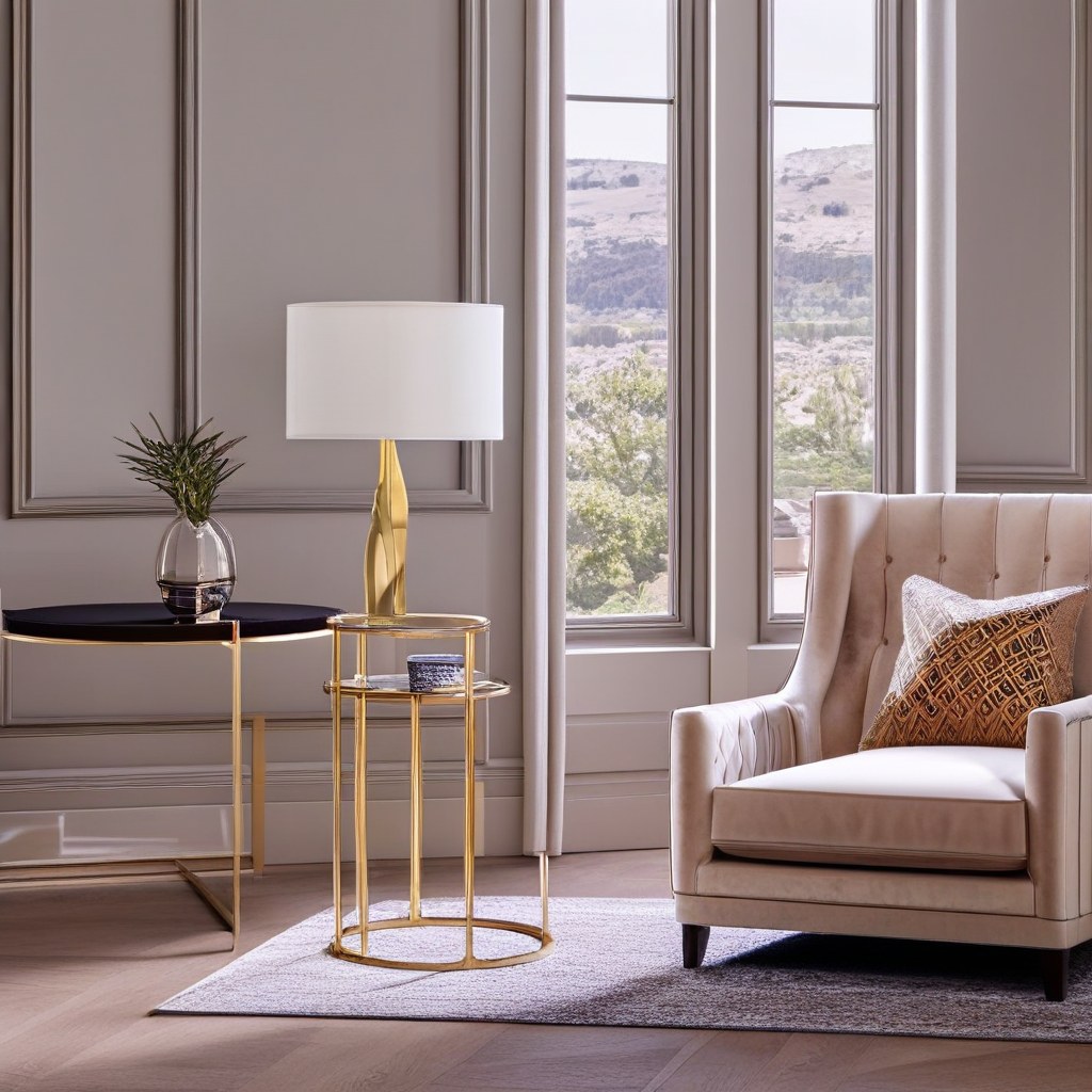Bespoke marble side table in an elegant private interior by Casa Padrino