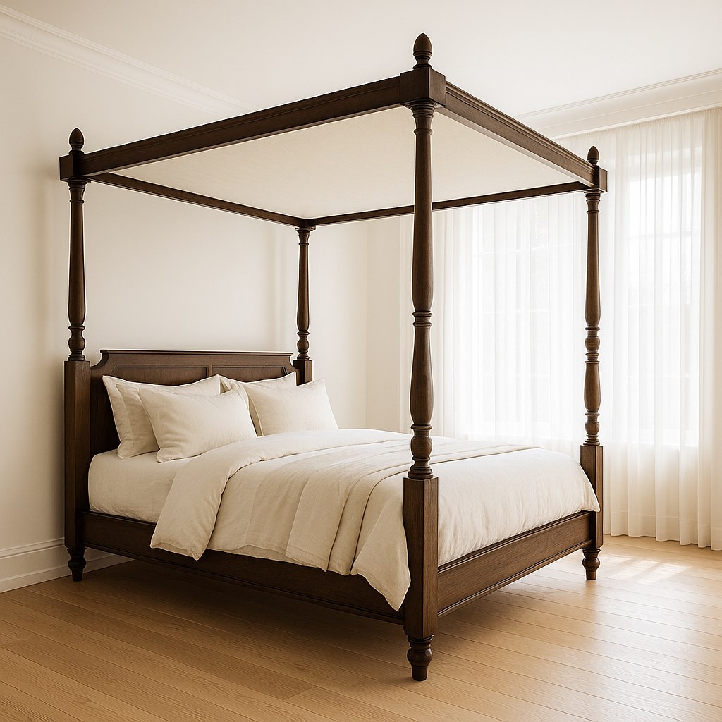 Canopy beds solid wood four poster bed as the centrepiece of a master bedroom by Casa Padrino
