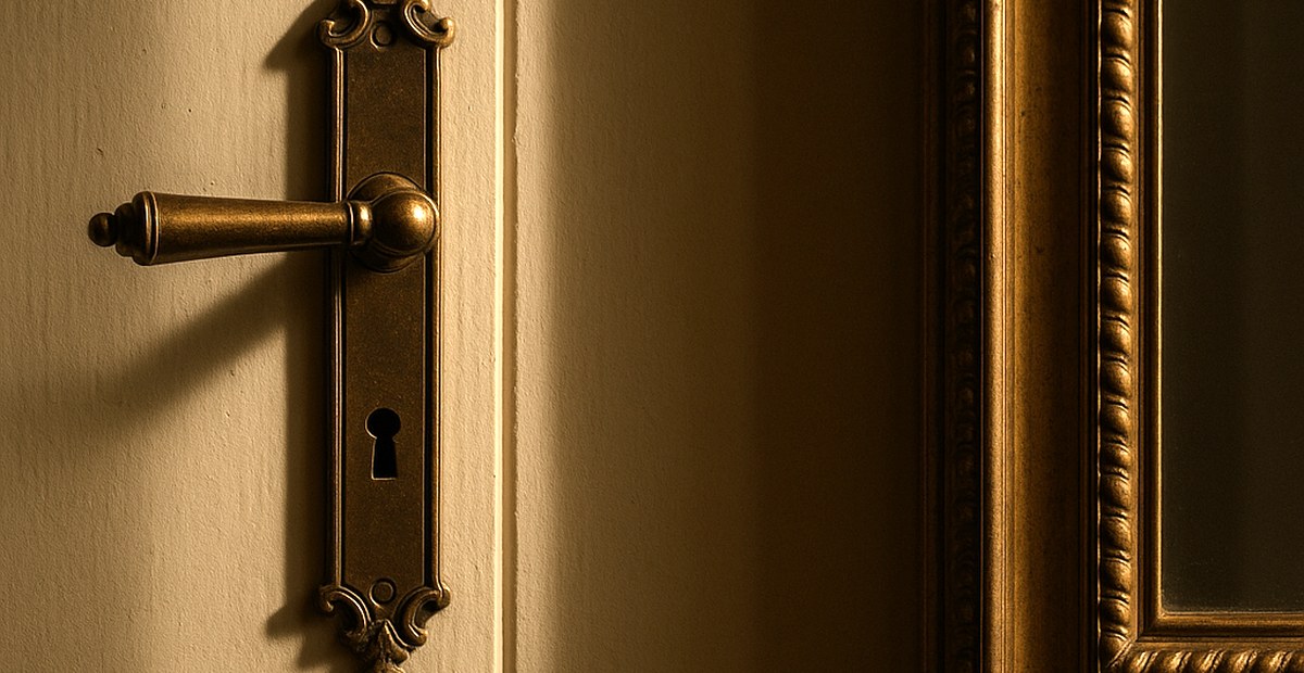 Brass details and a mirror giving a holiday apartment presence in photographs