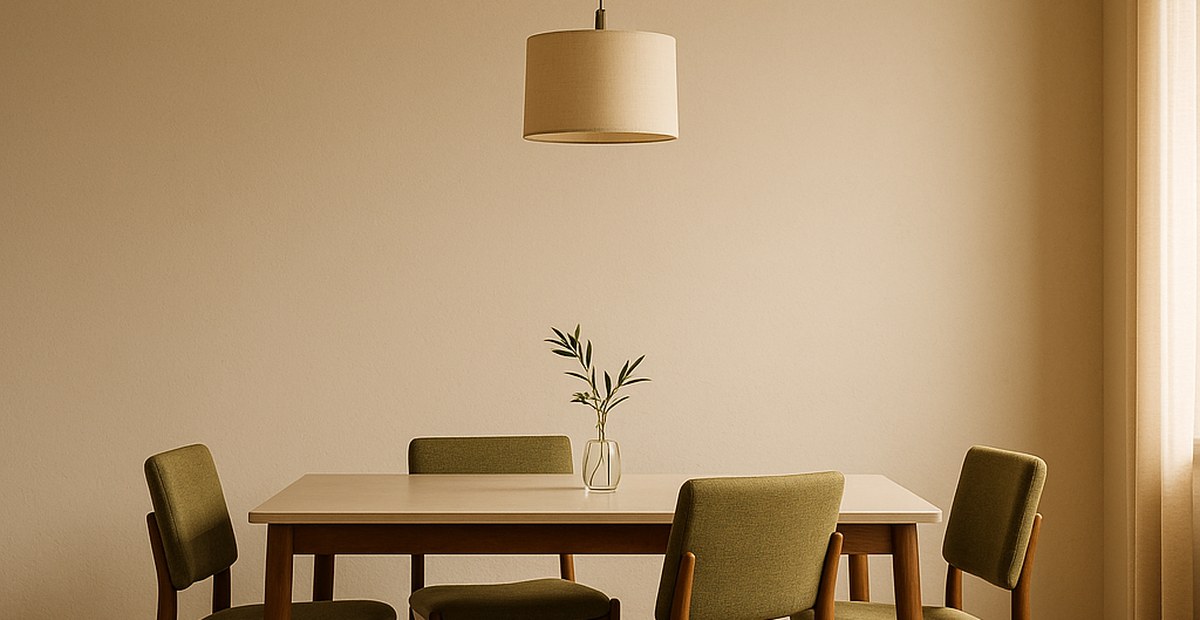 Dining spot in a holiday apartment with sturdy chairs and a wipeable table top