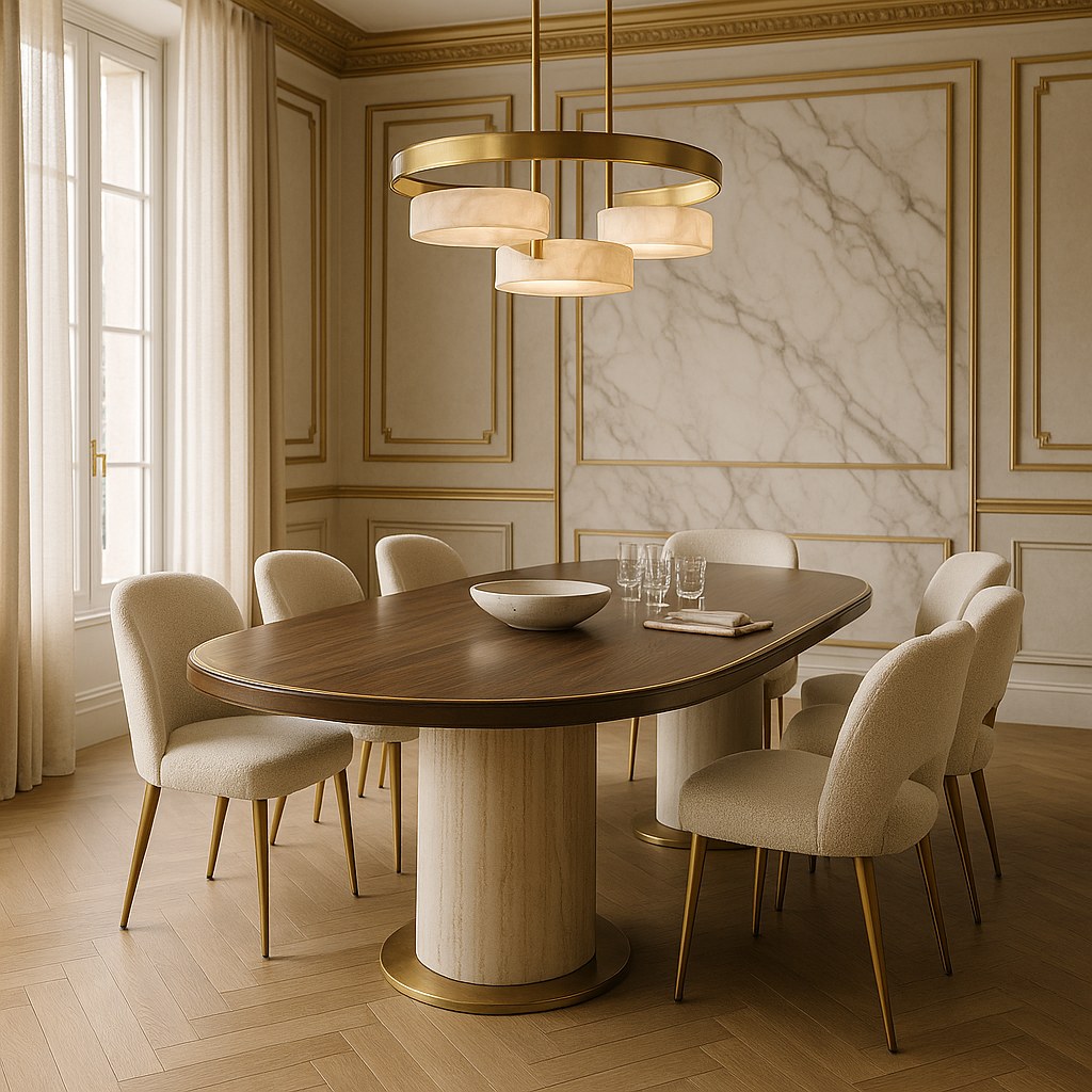 Furniture for architects including a bespoke dining table for a residential project by Casa Padrino