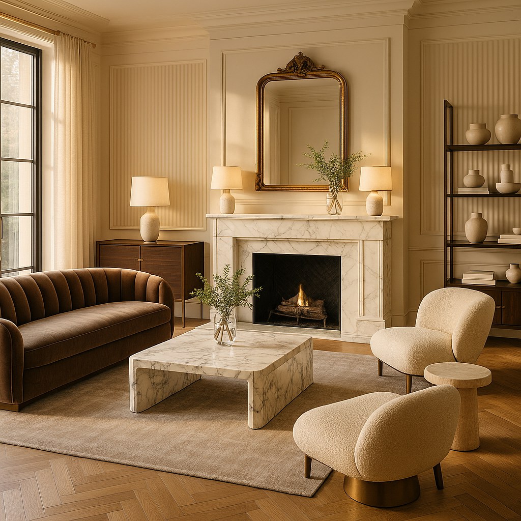 Furniture for interior designers in a luxury living room by Casa Padrino