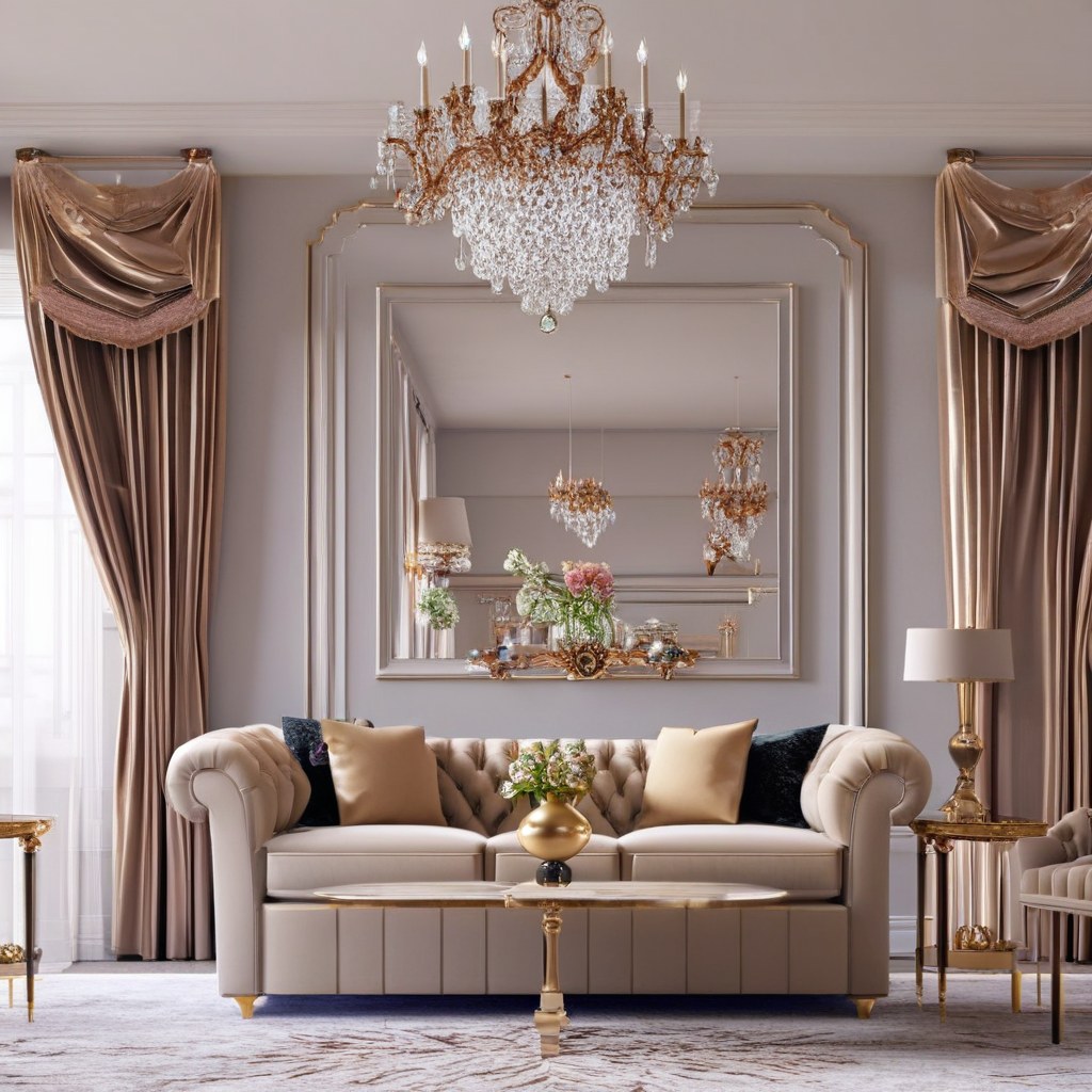 German luxury interior in an elegant living room by Casa Padrino