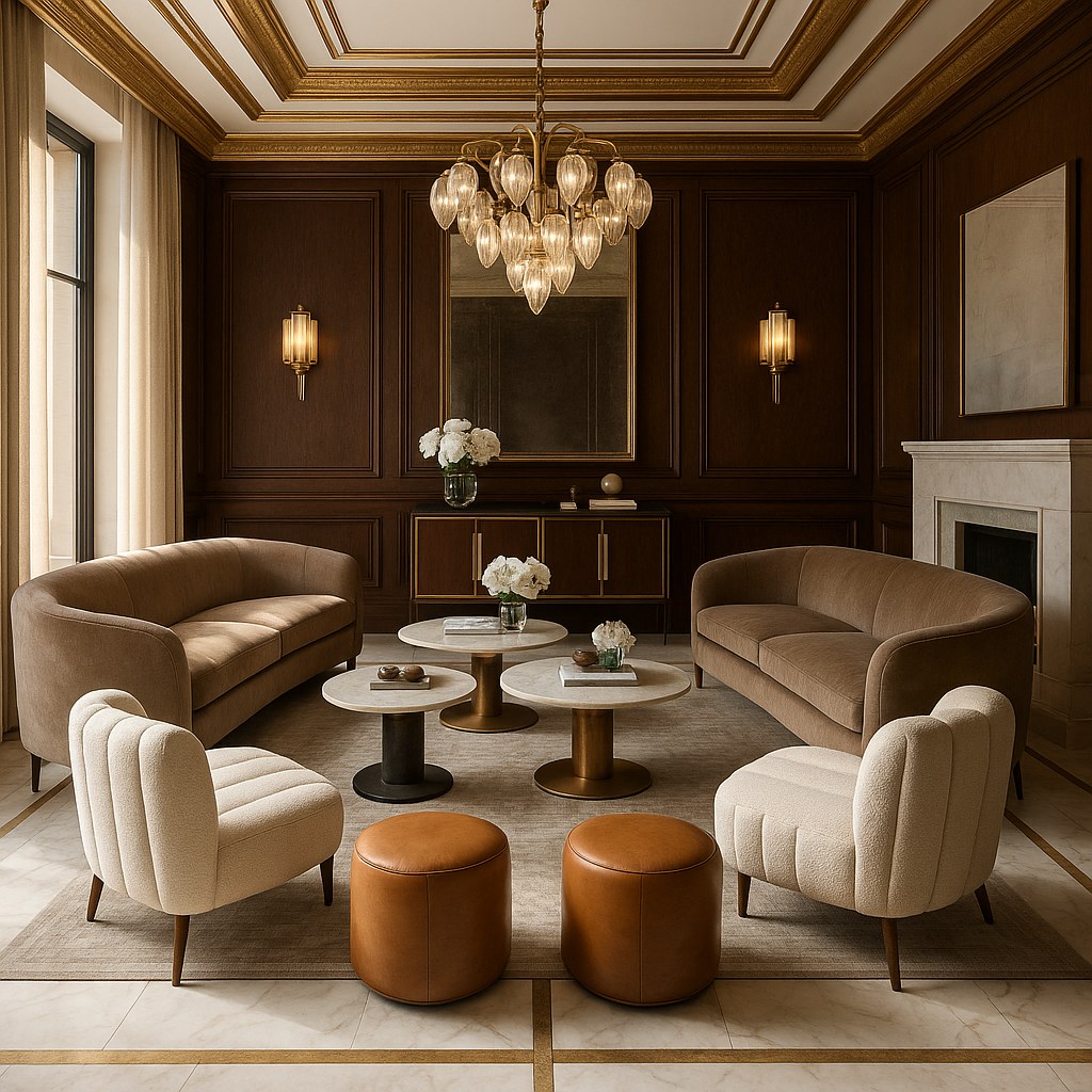Hospitality furniture in a boutique hotel lounge by Casa Padrino