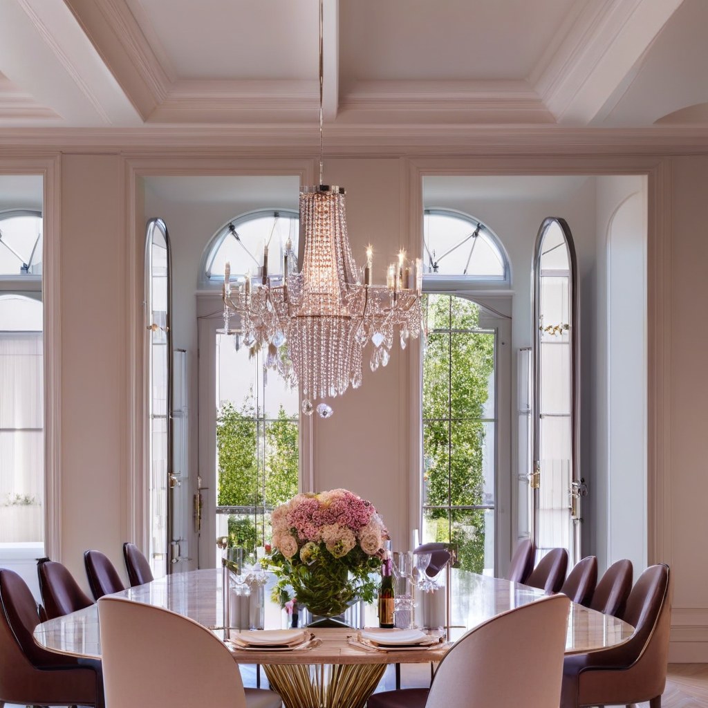 Luxury furniture in a grand Abu Dhabi dining room by Casa Padrino
