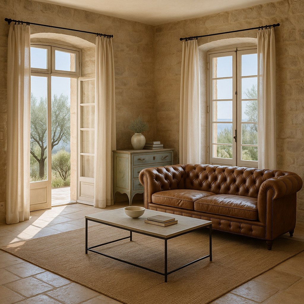 Luxury furniture Cagnes-sur-Mer salon in a hill village house in Haut-de-Cagnes by Casa Padrino