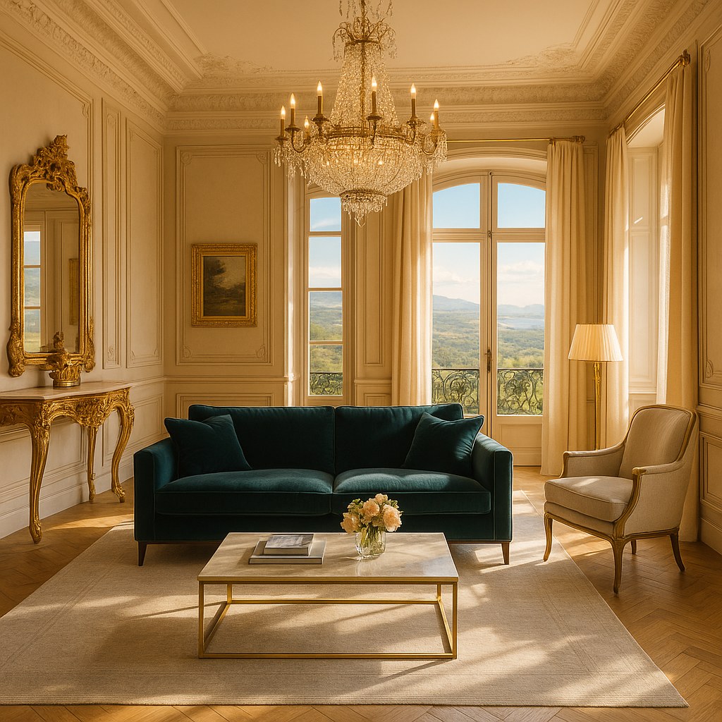 Luxury furniture Grasse town house salon with elegant seating by Casa Padrino