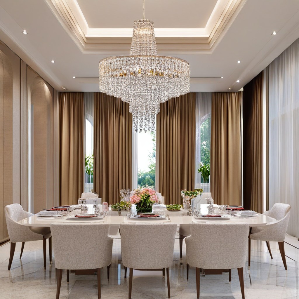 Luxury furniture in a Riyadh palace dining room in Saudi Arabia by Casa Padrino