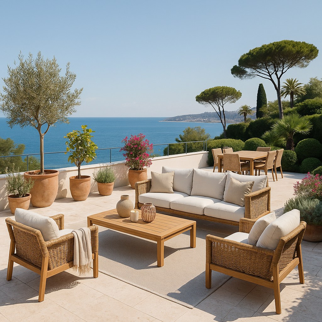 Luxury furniture Saint-Jean-Cap-Ferrat Mediterranean garden terrace by Casa Padrino