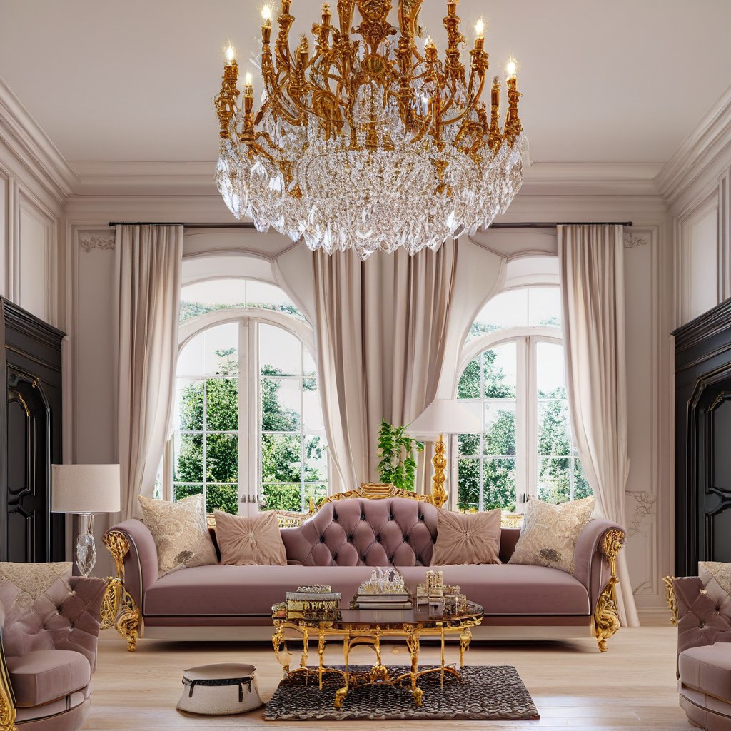 Luxury furniture in a grand Riyadh villa in Saudi Arabia by Casa Padrino