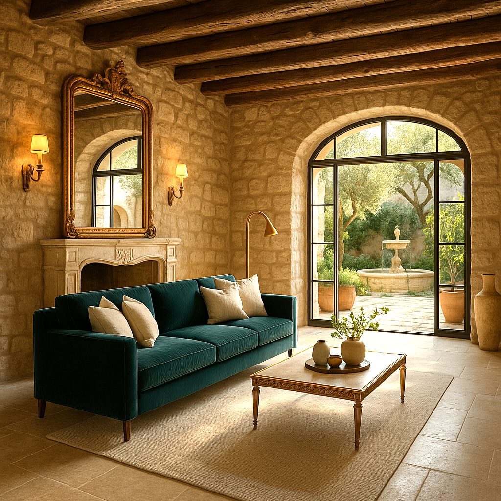 Luxury furniture Vence salon in an old town house by Casa Padrino