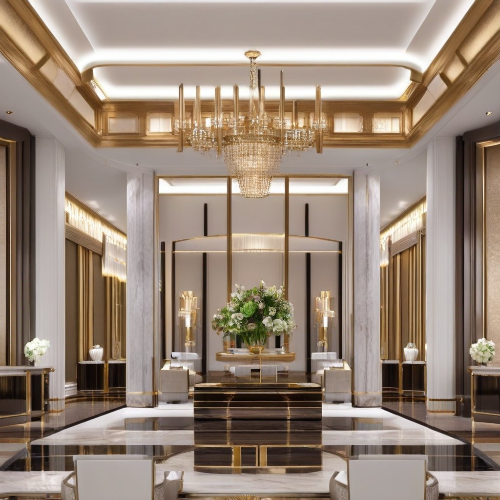 Luxury hotel project furniture for lobby and suite by Casa Padrino