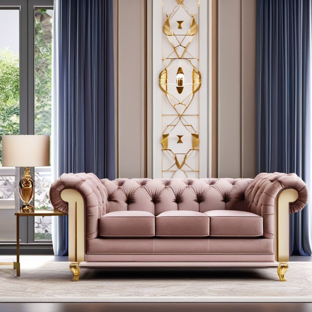 Velvet chesterfield furniture armchair in a luxury interior by Casa Padrino