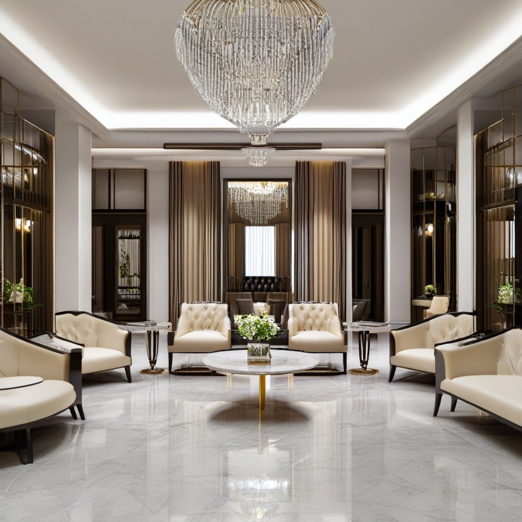 Muebles de lujo Bilbao: lobby de hotel de diseño con sillones de Casa Padrino