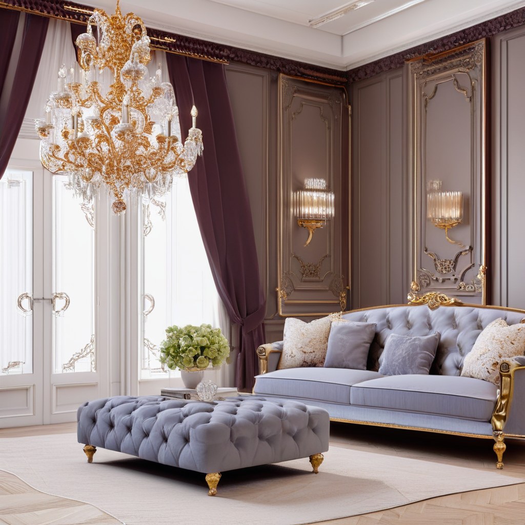 Muebles de lujo Las Palmas de Gran Canaria: salón señorial con sofá de terciopelo de Casa Padrino