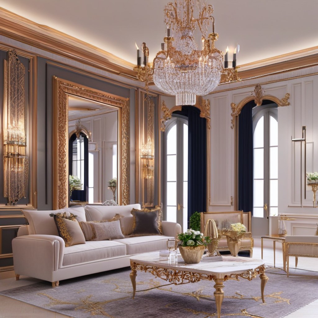 Muebles de lujo Murcia: salón señorial con sofá de terciopelo de Casa Padrino