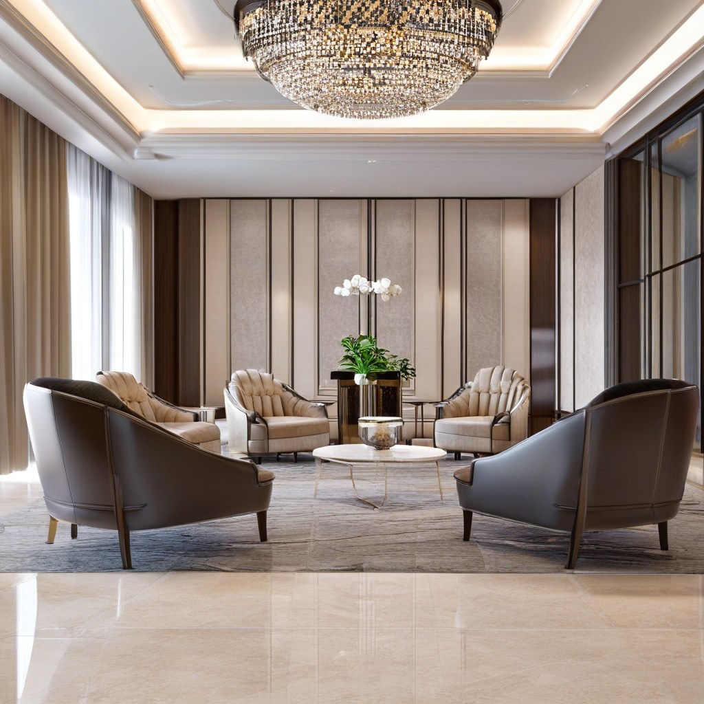 Muebles de lujo Zaragoza: lobby de hotel con sillones de diseño de Casa Padrino
