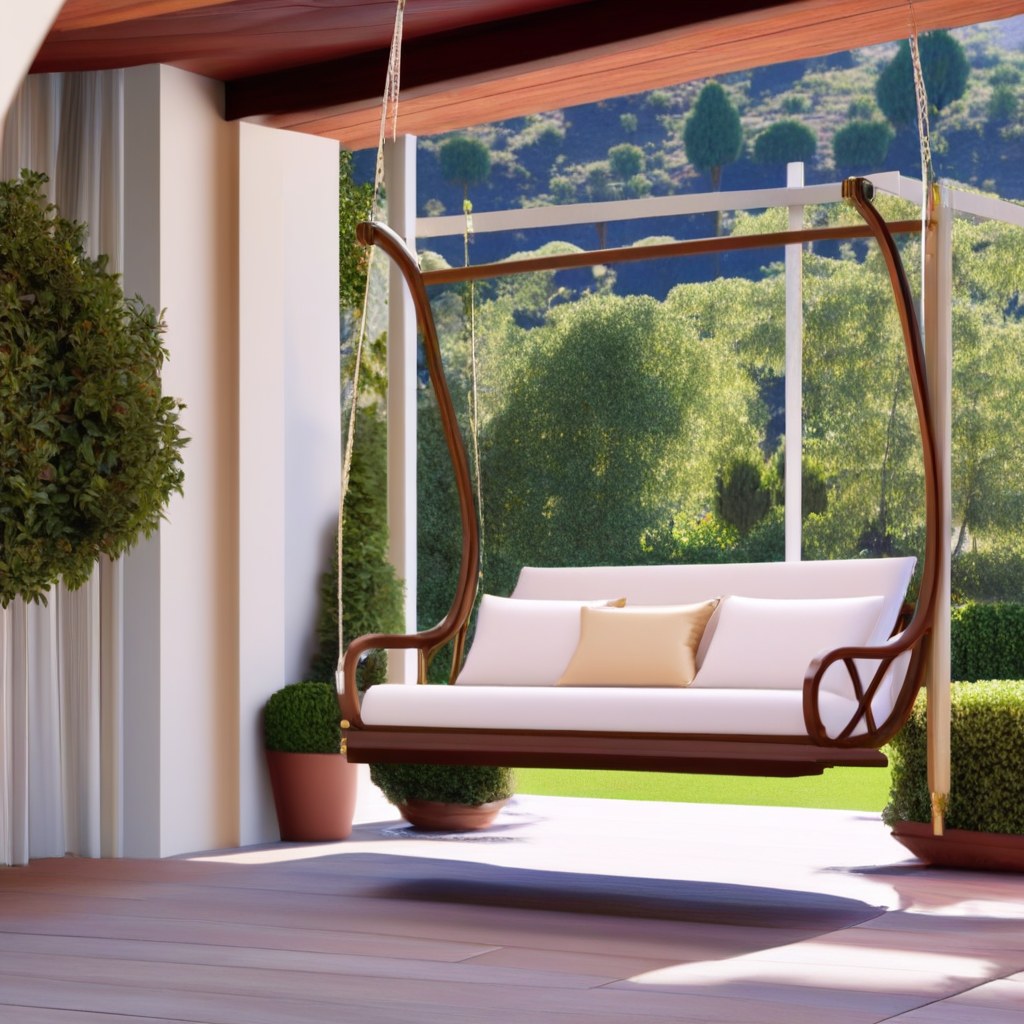 Balancelle de qualité au bord de la piscine d'un hôtel de luxe de Casa Padrino