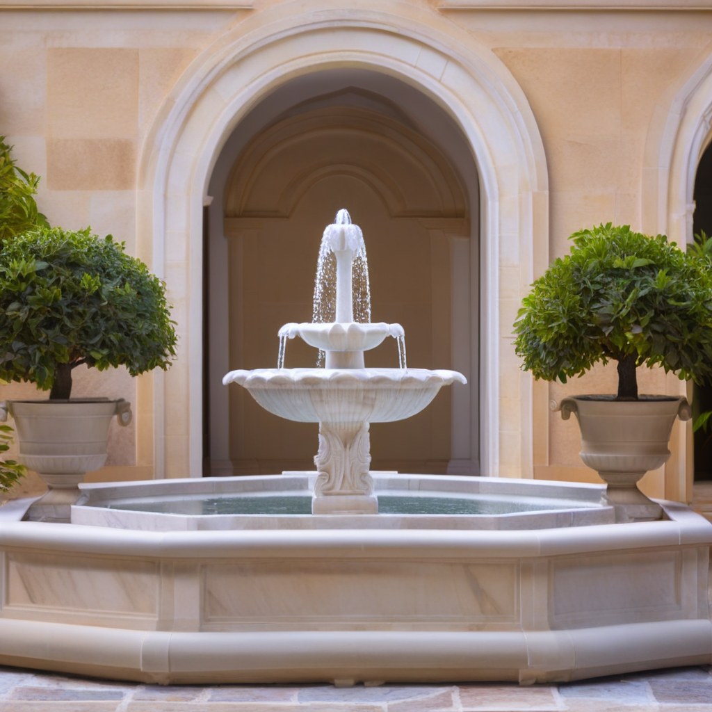 Fontaine murale avec mascaron en tête de lion par Casa Padrino