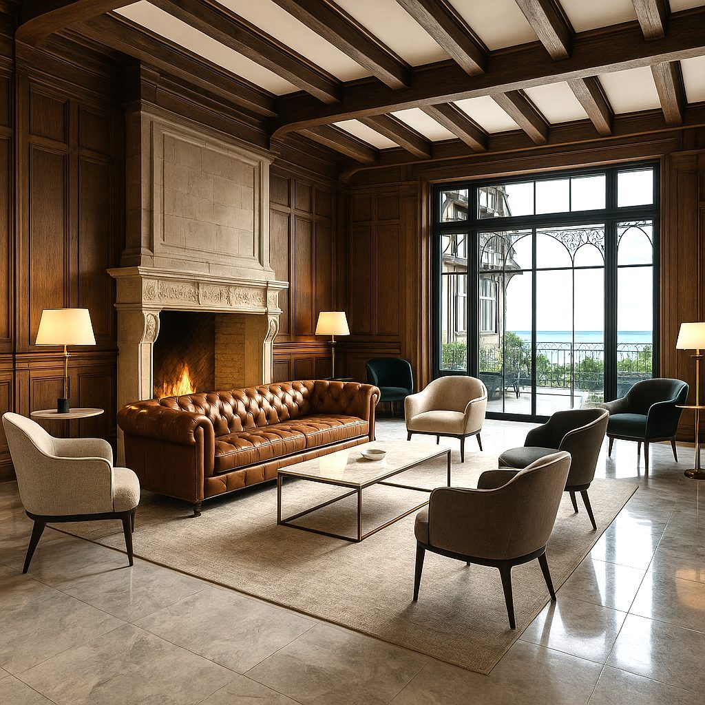 Meubles de luxe Deauville hall d'hôtel avec fauteuils design de Casa Padrino