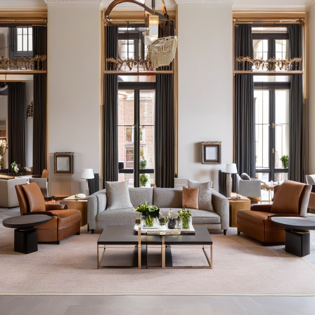 Meubles de luxe Lille hall d'hôtel avec fauteuils design de Casa Padrino