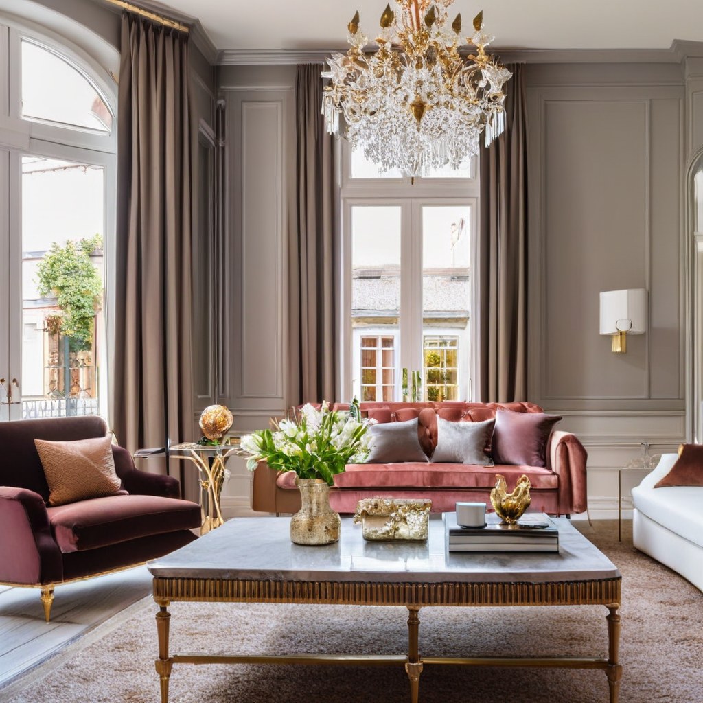 Meubles de luxe Lille salon luxueux avec canapé en velours de Casa Padrino