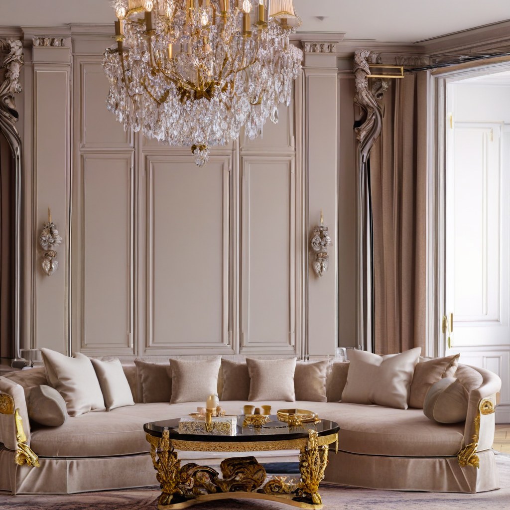 Meubles de luxe Montpellier salon luxueux avec canapé en velours de Casa Padrino