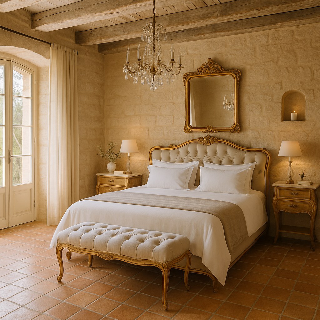 Meubles de luxe Mougins chambre élégante dans une bastide de Casa Padrino