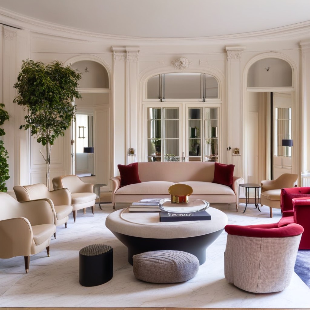 Meubles de luxe Nantes hall d'hôtel avec fauteuils design de Casa Padrino