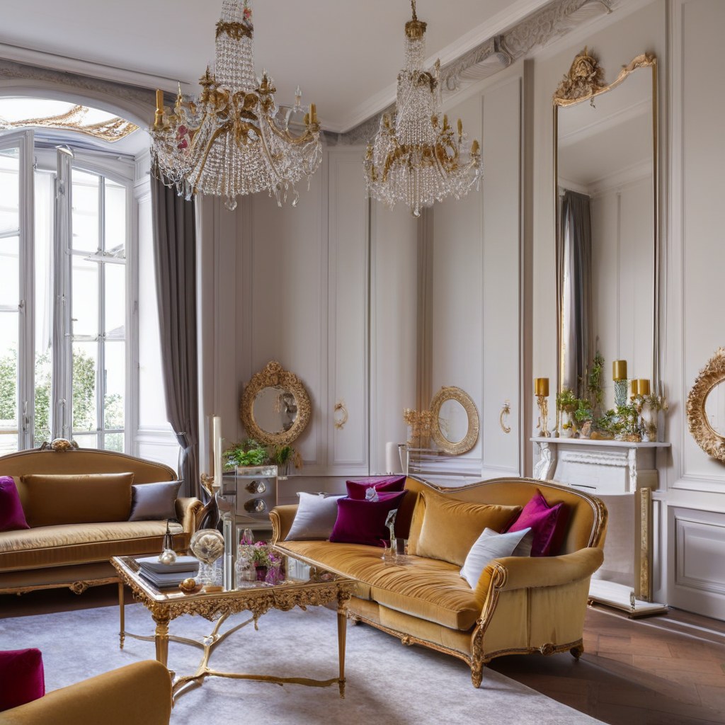 Meubles de luxe Nantes salon luxueux avec canapé en velours de Casa Padrino
