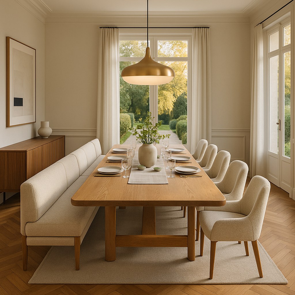 Meubles de luxe à Neuilly sur Seine : salle à manger familiale par Casa Padrino