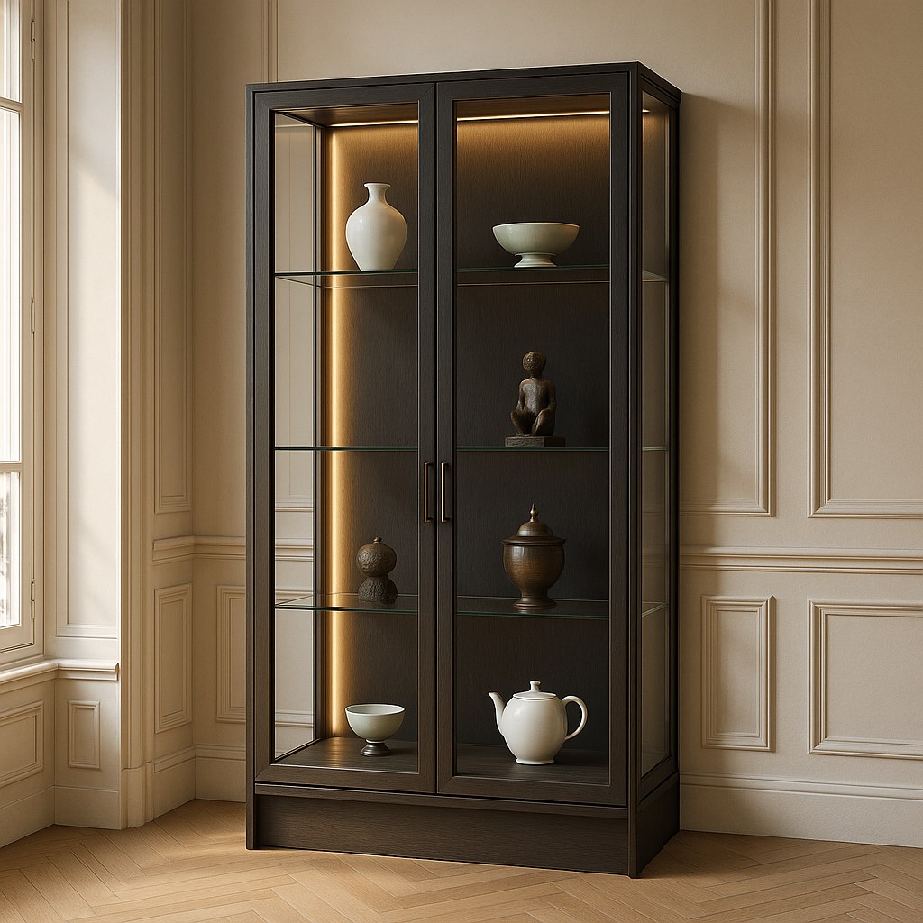 Meubles de luxe à Saint Germain des Prés : vitrine pour objets de collection par Casa Padrino