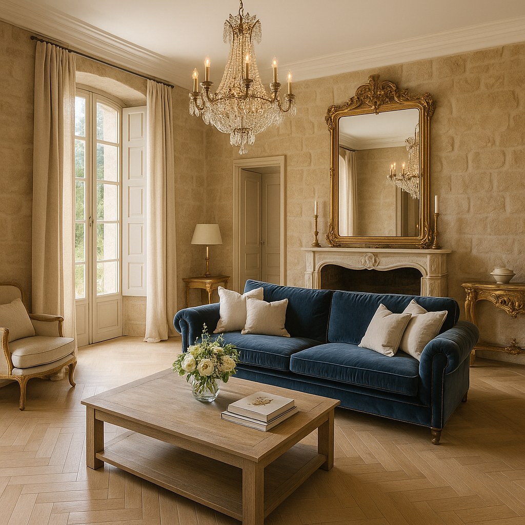 Meubles de luxe Valbonne salon d'une bastide provençale de Casa Padrino