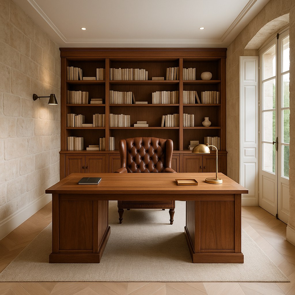 Meubles de luxe Valbonne bureau de direction avec fauteuils design de Casa Padrino
