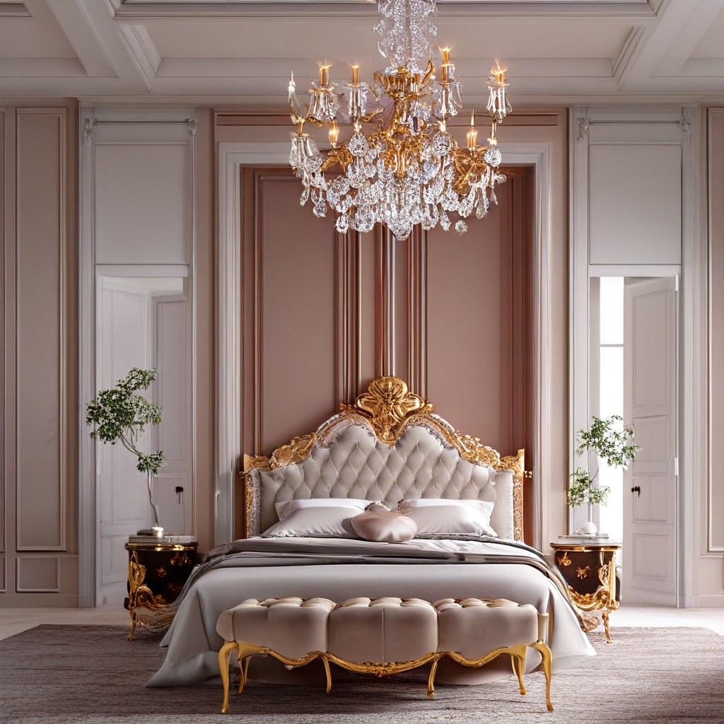 Mobili di lusso Bari - camera da letto barocca in villa di Casa Padrino