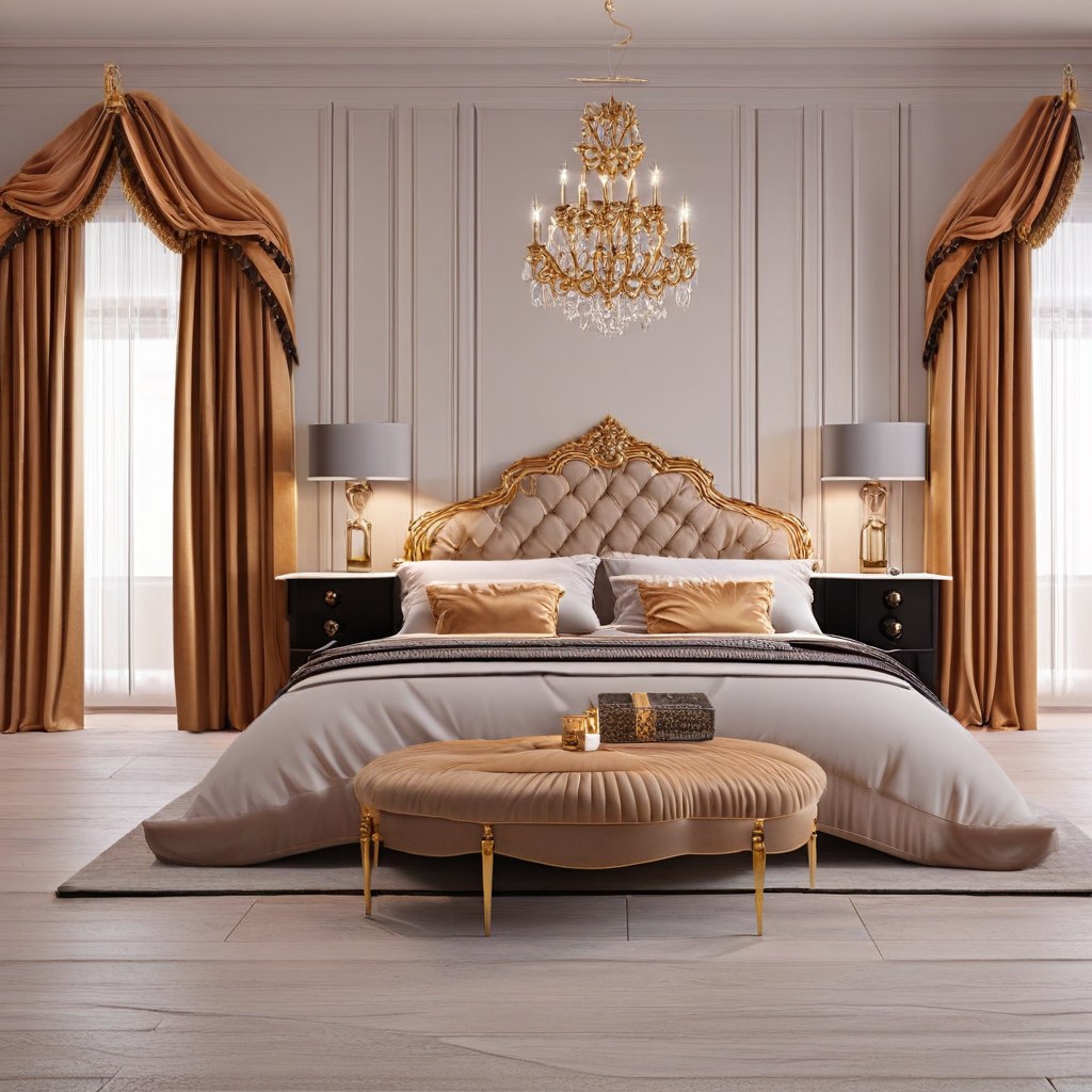 Mobili di lusso Bologna - camera da letto barocca in villa di Casa Padrino