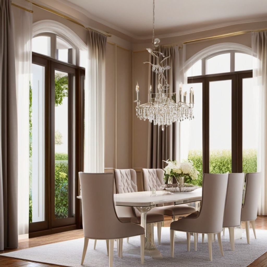 Mobili di lusso Bologna - elegante sala da pranzo con lampadario di Casa Padrino