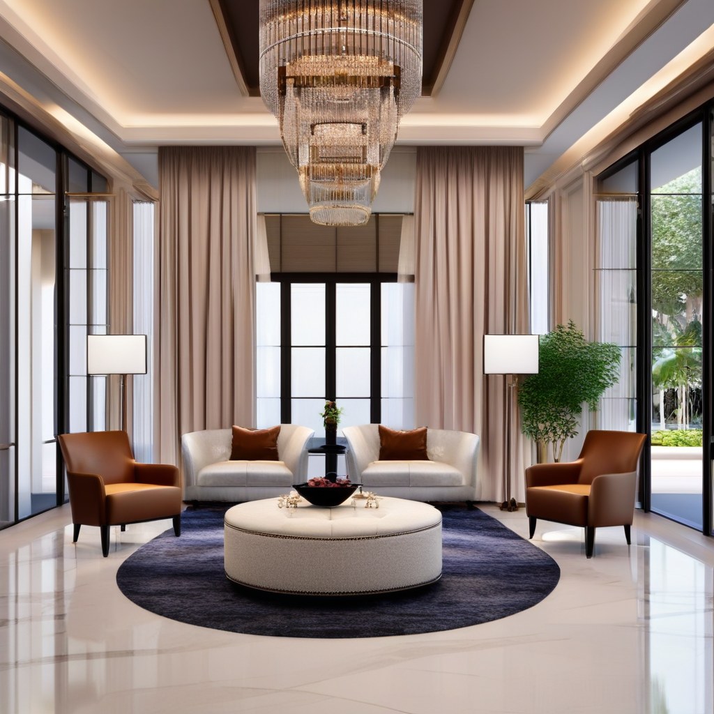 Mobili di lusso Bologna - lounge d'albergo con poltrone di design di Casa Padrino