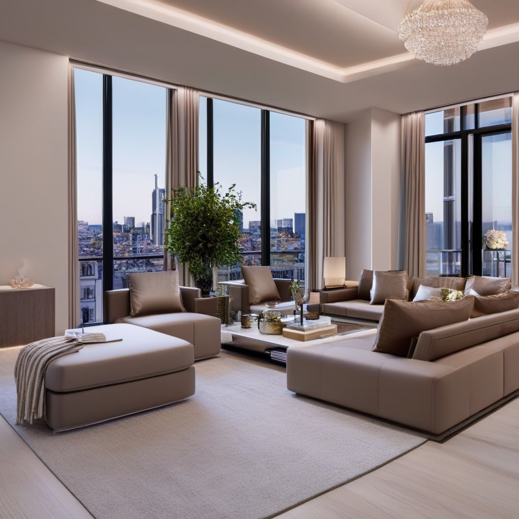 Mobili di lusso Catania - attico zona giorno con mobili di design di Casa Padrino