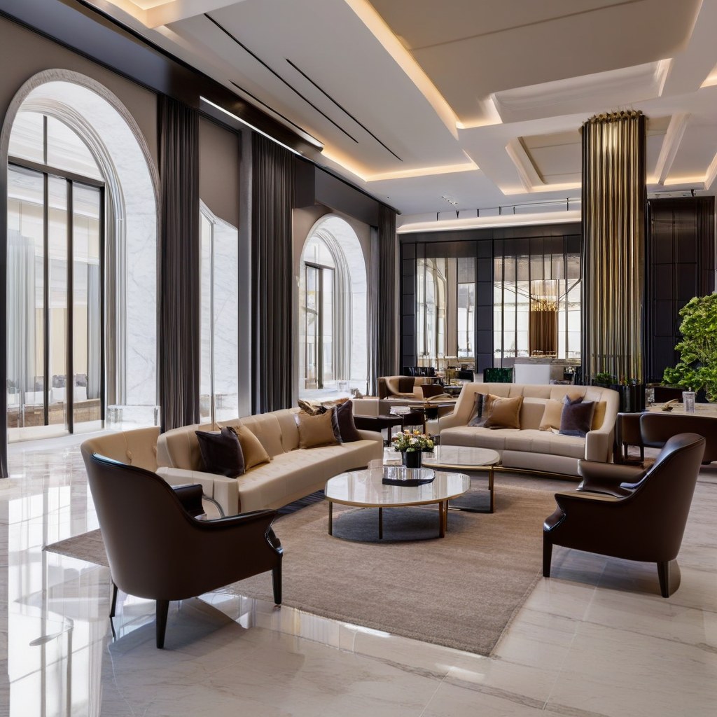 Mobili di lusso Catania - lounge d'albergo con poltrone di design di Casa Padrino