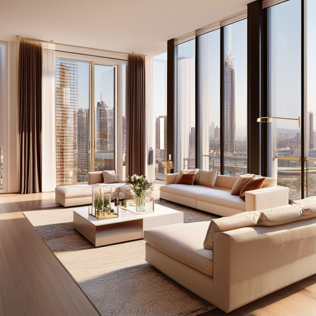 Mobili di lusso Firenze - attico zona giorno con mobili di design di Casa Padrino