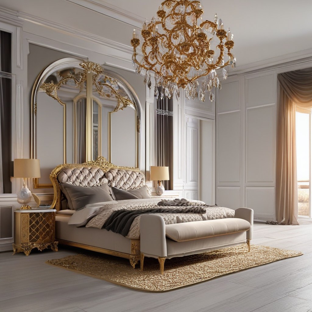 Mobili di lusso Firenze - camera da letto barocca in villa di Casa Padrino