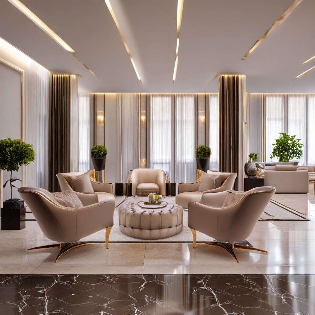 Mobili di lusso Firenze - lounge d'albergo con poltrone di design di Casa Padrino