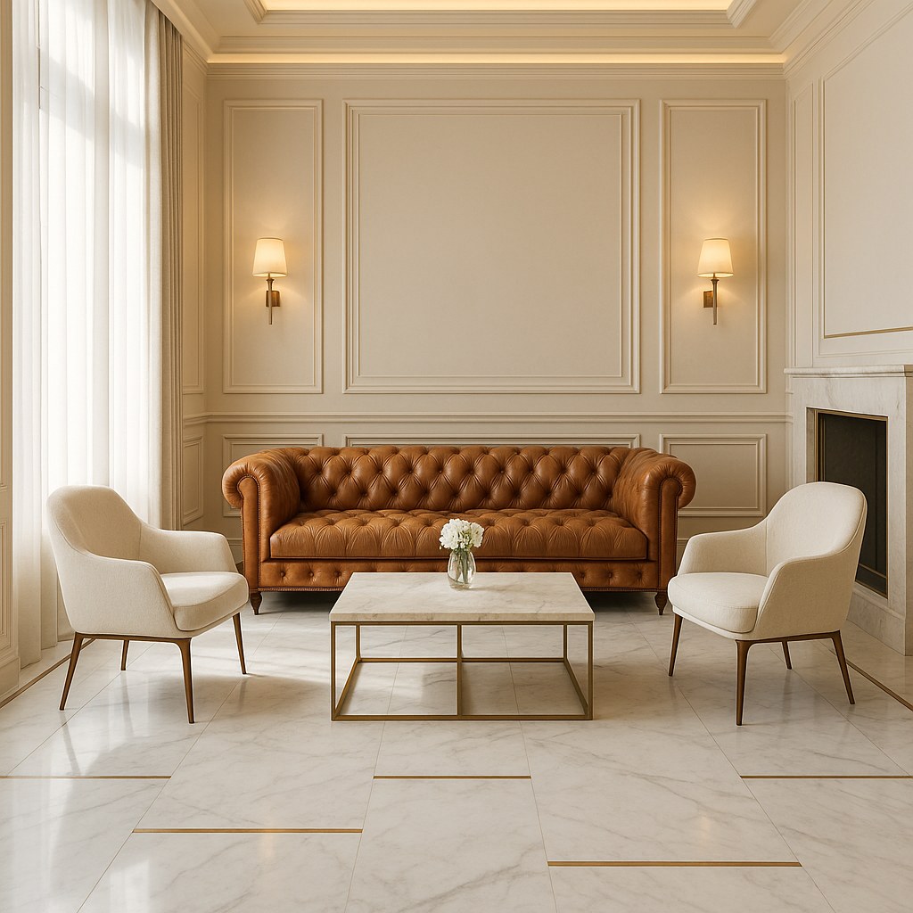 Mobili di lusso Milano - lounge d'albergo con poltrone di design di Casa Padrino