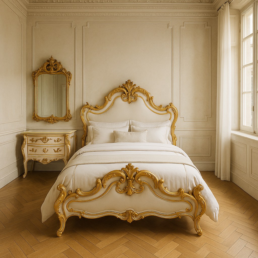 Mobili di lusso Napoli - camera da letto barocca in villa di Casa Padrino