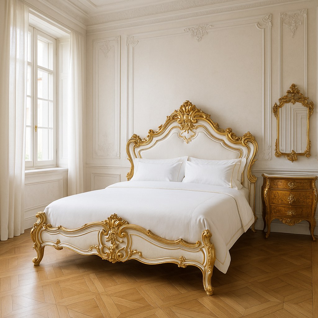Mobili di lusso Palermo - camera da letto barocca in villa di Casa Padrino