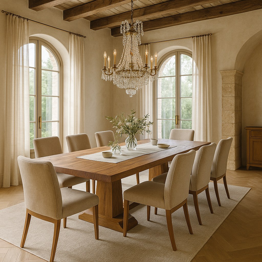 Mobili di lusso Palermo - elegante sala da pranzo con lampadario di Casa Padrino