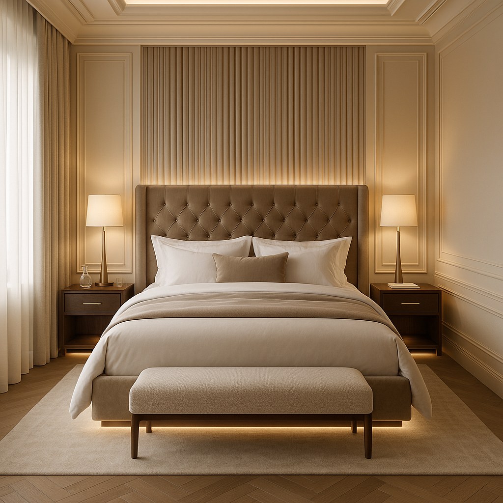 Eksklusive soveromsmøbler i elegant suite fra Casa Padrino
