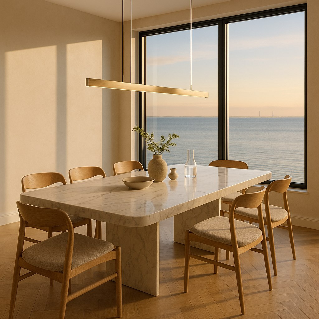 Matplats med havsutsikt över Öresund i Malmö från Casa Padrino