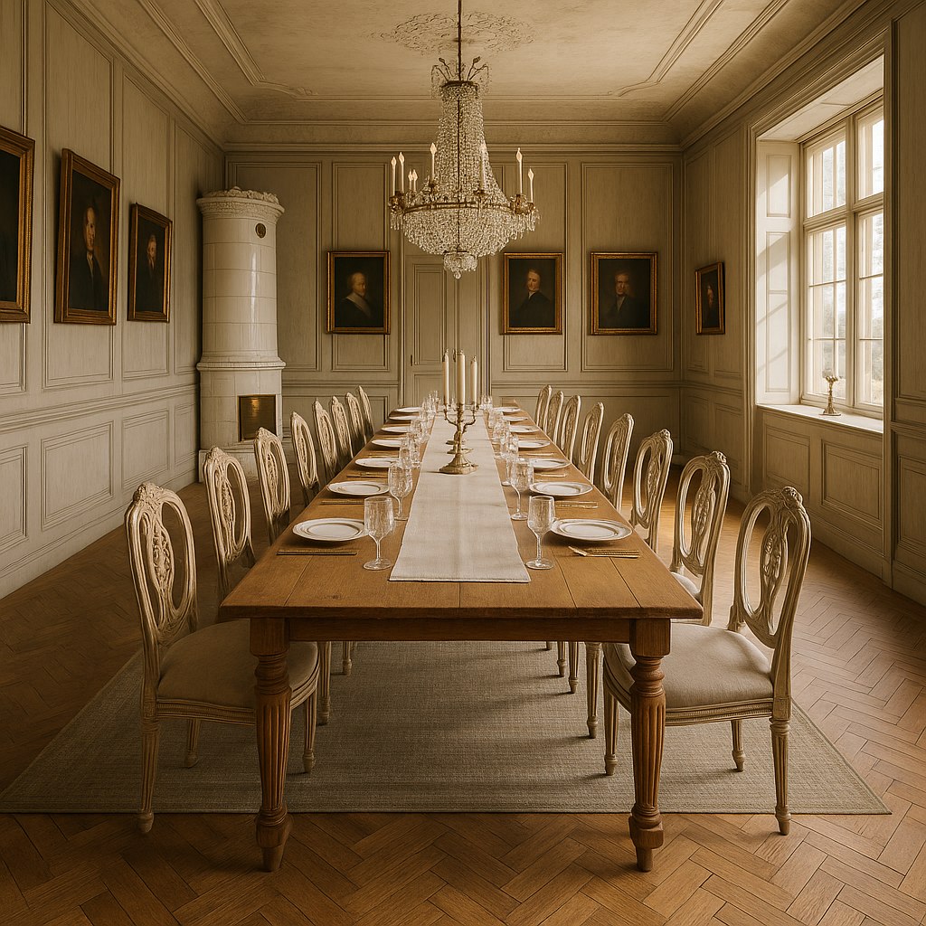 Matsal på en herrgård i Östergötland från Casa Padrino